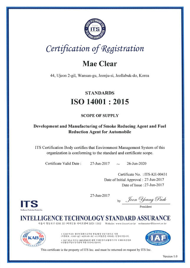 ISO 14001 Certification (ENG)